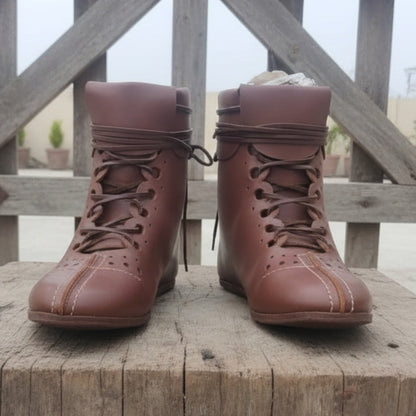 Roman Leather Boots – Vindolanda Style Historical Shoes for Reenactment, Renfaire & LARP