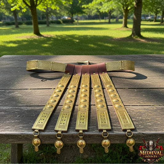 Roman Centurion Leather Cingulum Belt – Legionary Armor Accessory for Reenactment & Cosplay