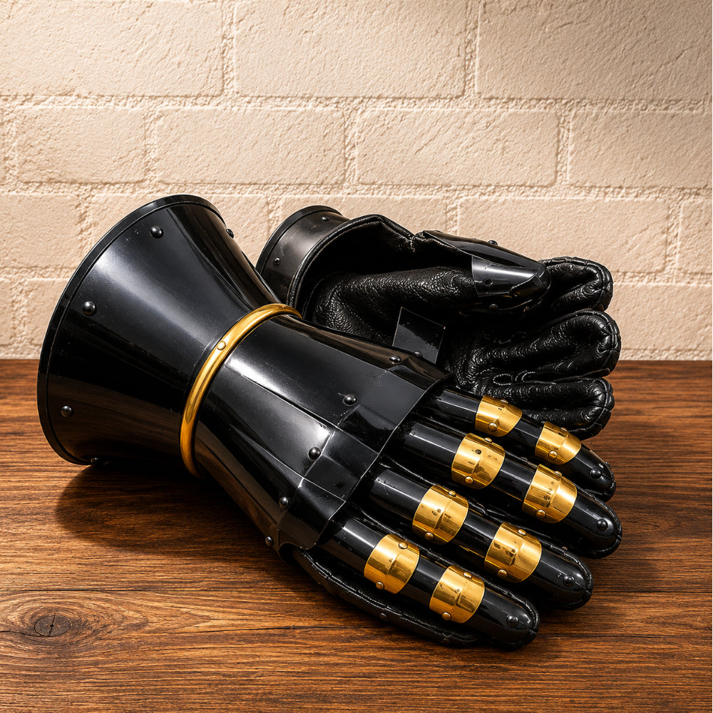 Functional Milanese Gauntlets – 16 Gauge Steel Mitten Armor for SCA, LARP & HMB