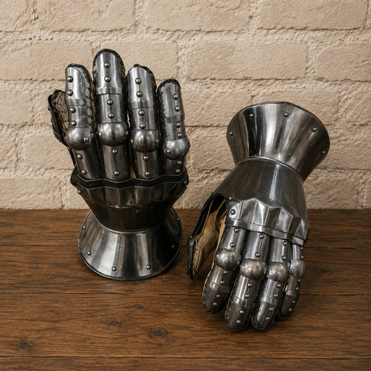 Hourglass Gauntlets – Medieval Knight Hand Armor for LARP & Reenactment