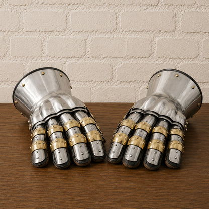 Churburg Style Gauntlets – Handcrafted 16 Gauge Steel Armor Gloves