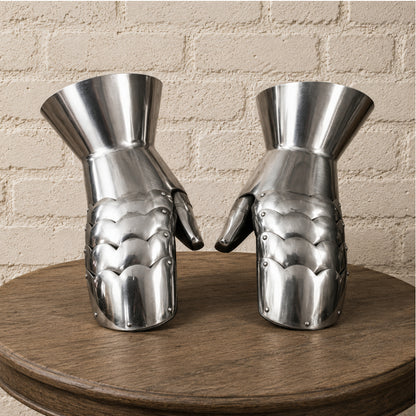 Mild Steel Gauntlets – SCA Combat Gloves with Leather Lining