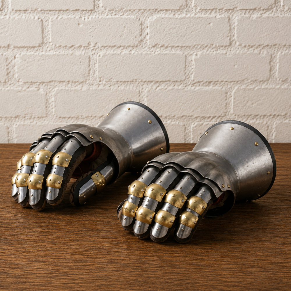 Churburg Style Gauntlets – Handcrafted 16 Gauge Steel Armor Gloves