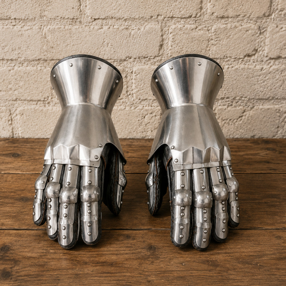 Hourglass Gauntlets – Medieval Knight Hand Armor for LARP & Reenactment