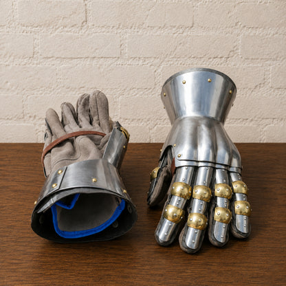Churburg Style Gauntlets – Handcrafted 16 Gauge Steel Armor Gloves