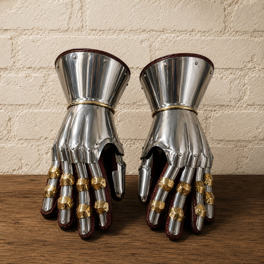 Functional Milanese Gauntlets – 16 Gauge Steel Mitten Armor for SCA, LARP & HMB