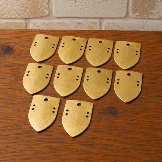 Brass Lorica Squamata Armor Scales – Roman Armor Repair & Reenactment Kit, Type 11
