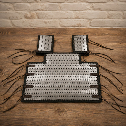 Handmade Steel Lamellar Armor Set | Viking Torso Armor with Pauldrons | Medieval Warrior Armor for LARP, SCA & Reenactment