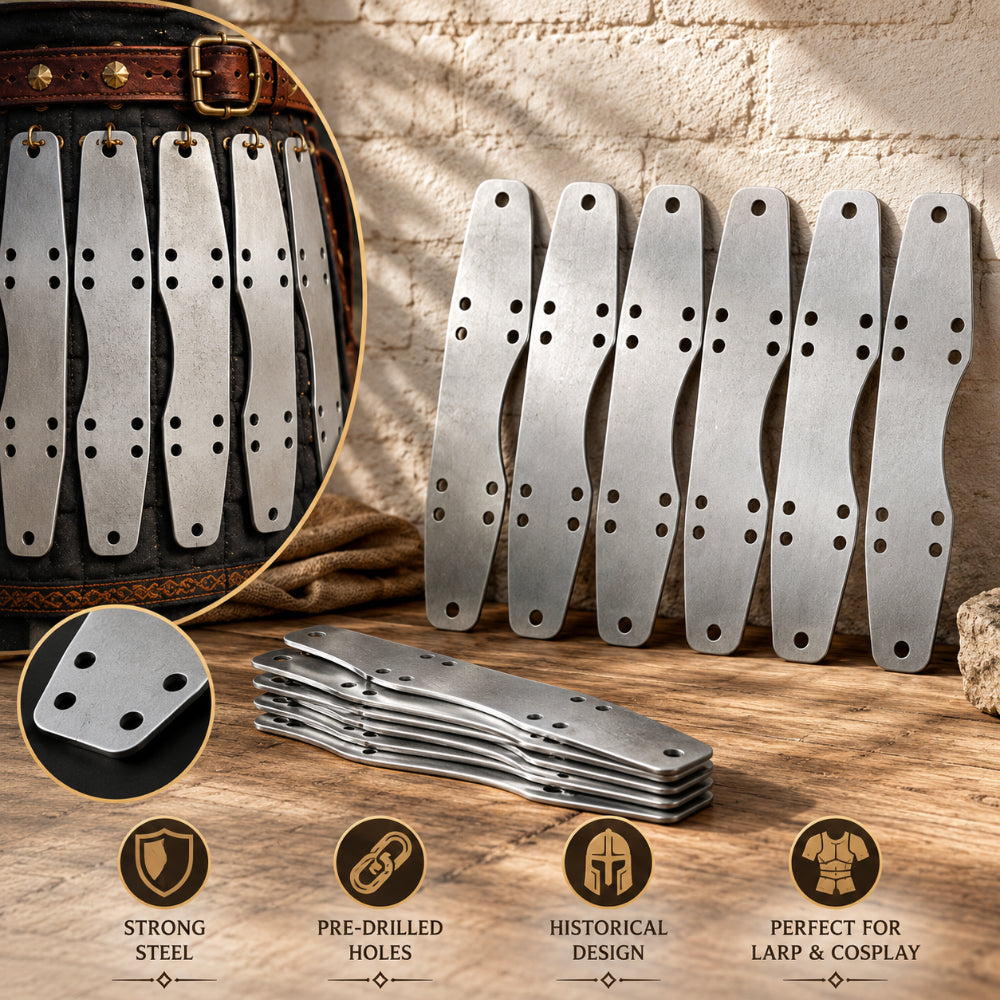 Lombardic Byzantine Steel Lamellar Tassets – Type 9 Medieval Scale Armor Plates