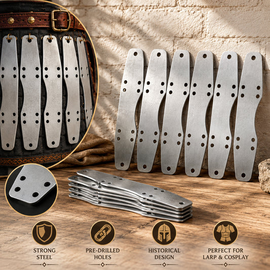 Lombardic Byzantine Steel Lamellar Tassets – Type 9 Medieval Scale Armor Plates