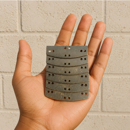 20 Gauge Mild Steel Lamellar Plates – 7 x 2 cm Armor Scales for Repair, Reenactment & LARP