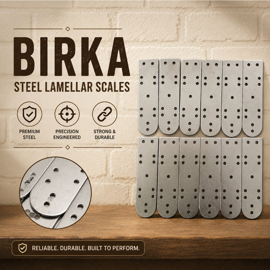 Birka Steel Lamellar Armor Scales – Type 8, 25 Loose Lamellae for Viking, Rus & Khazar Armor