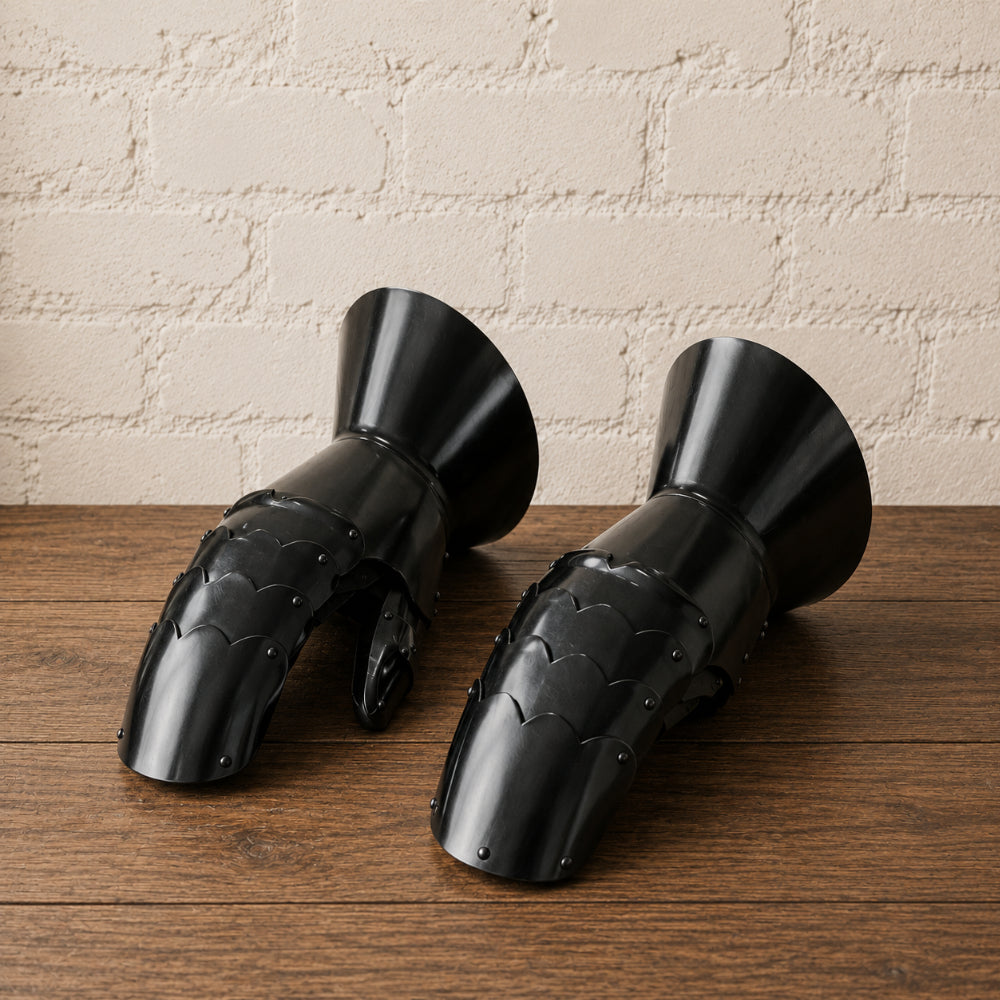 Mild Steel Gauntlets – SCA Combat Gloves with Leather Lining
