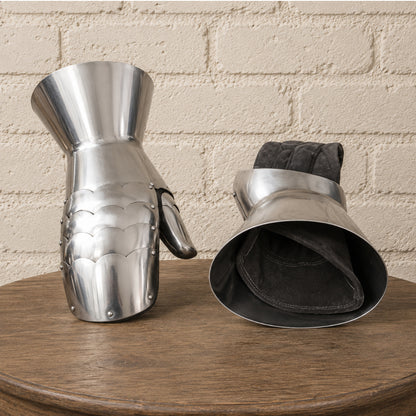 Mild Steel Gauntlets – SCA Combat Gloves with Leather Lining