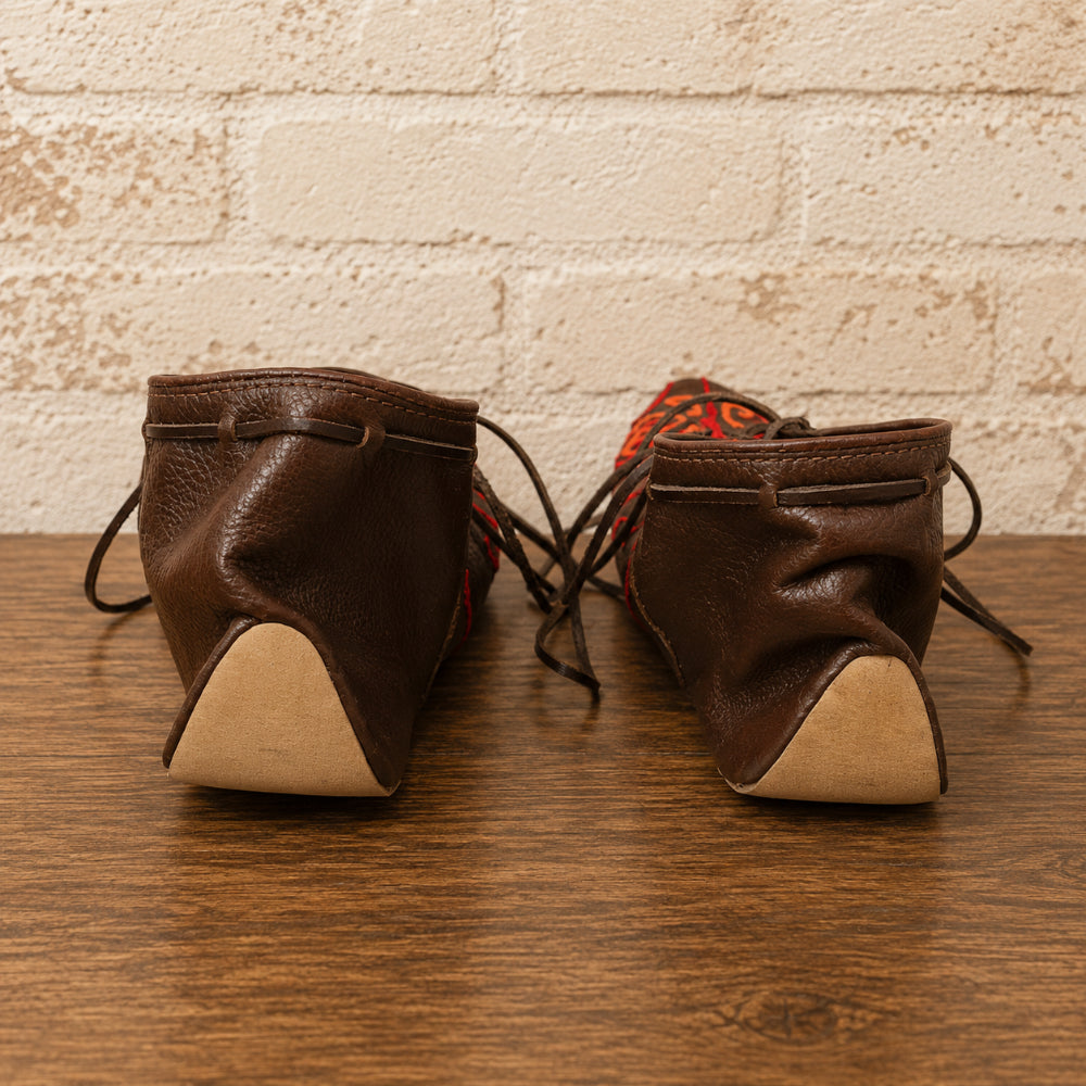 Handmade Viking Leather Shoes | Embroidered Haithabu Medieval Footwear | Historical Reenactment Boots for LARP, SCA & Cosplay