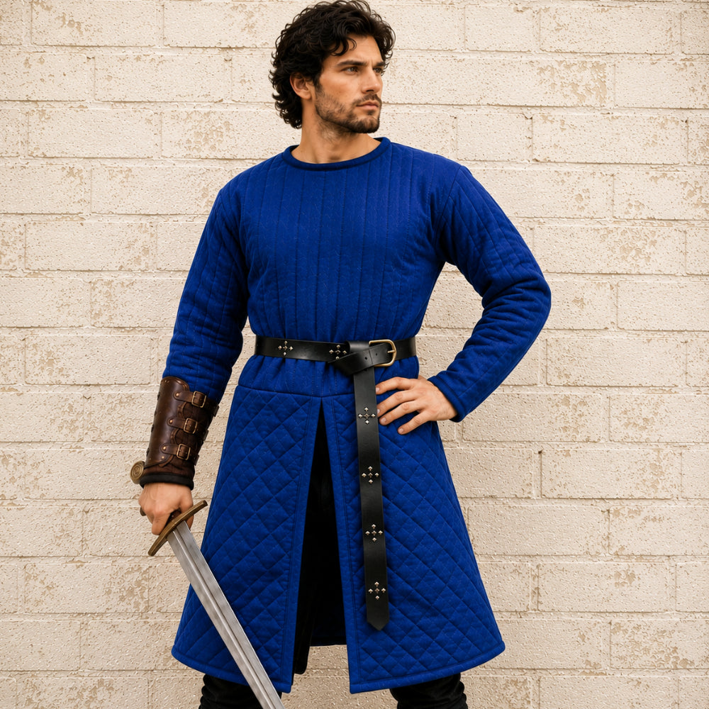 Quilted Medieval Gambeson in Brown | Renaissance Faire & LARP Costume