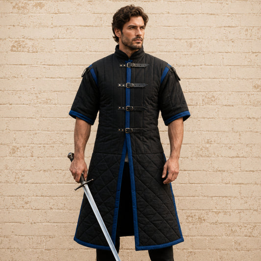 Renaissance Faire Gambeson Armor | Quilted Medieval Costume for LARP & Reenactment