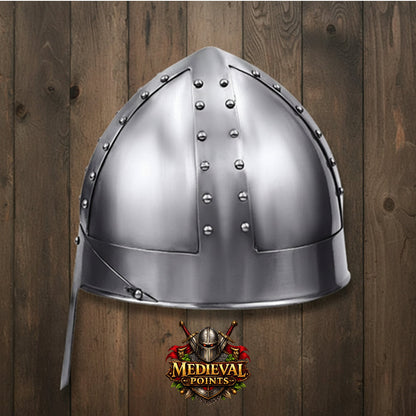 Deluxe Norman Helmet : With Display Stand, Liner and Strap, Medieval Nasal Helmet