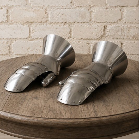 Mild Steel Gauntlets – SCA Combat Gloves with Leather Lining