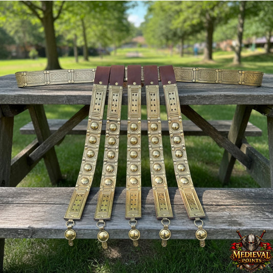 Roman Centurion Leather Cingulum Belt – Legionary Armor Accessory for Reenactment & Cosplay