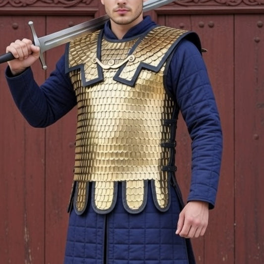 Brass Lorica Squamata: Roman Scale Armor Reenactment Scale size (36/26 ) - Ren Faire Costume