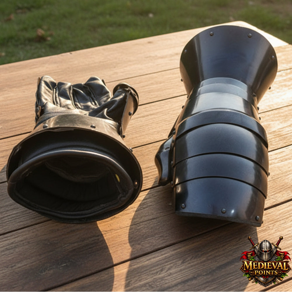 Mild steel Clamshell Gauntlets – 16-Gauge Steel Armor Gloves