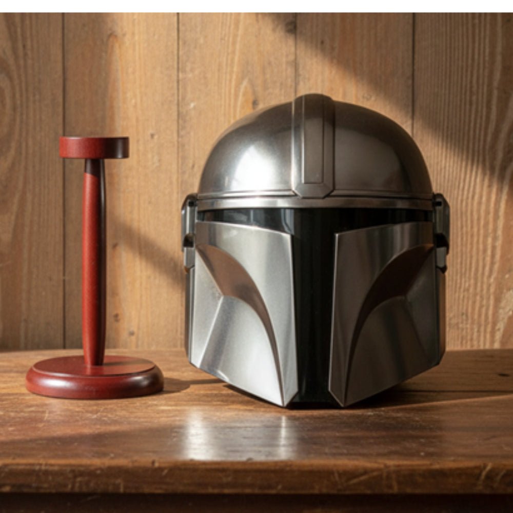 Mandalorian Helmet Cosplay Armor – Full Face Sci-Fi Warrior Helmet, Bounty Hunter Costume, LARP & Display