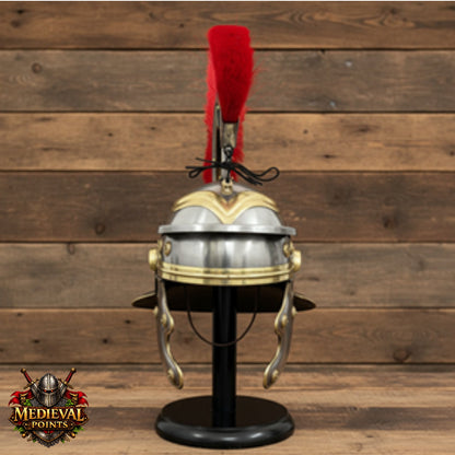 Roman Centurion Helmet ,New Roman helmet With Red Plume