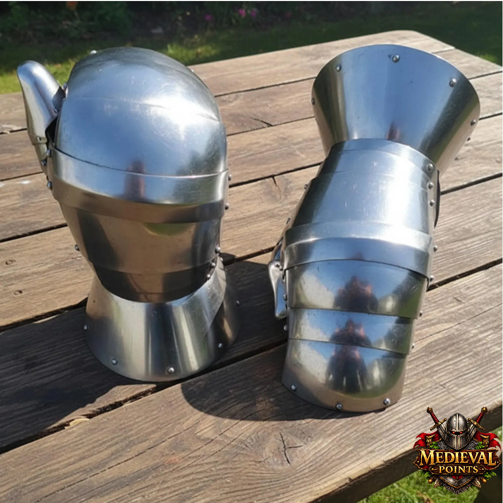 Mild steel Clamshell Gauntlets – 16-Gauge Steel Armor Gloves