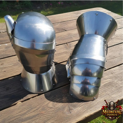 Mild steel Clamshell Gauntlets – 16-Gauge Steel Armor Gloves