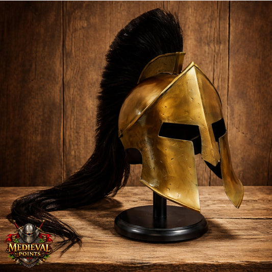 Brass Antic Spartan Warrior Helmet: 300 Movie Replica,  Spartan helmet