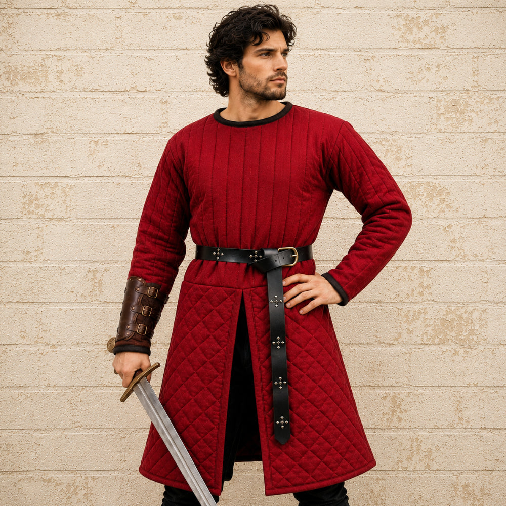 Quilted Medieval Gambeson in Brown | Renaissance Faire & LARP Costume