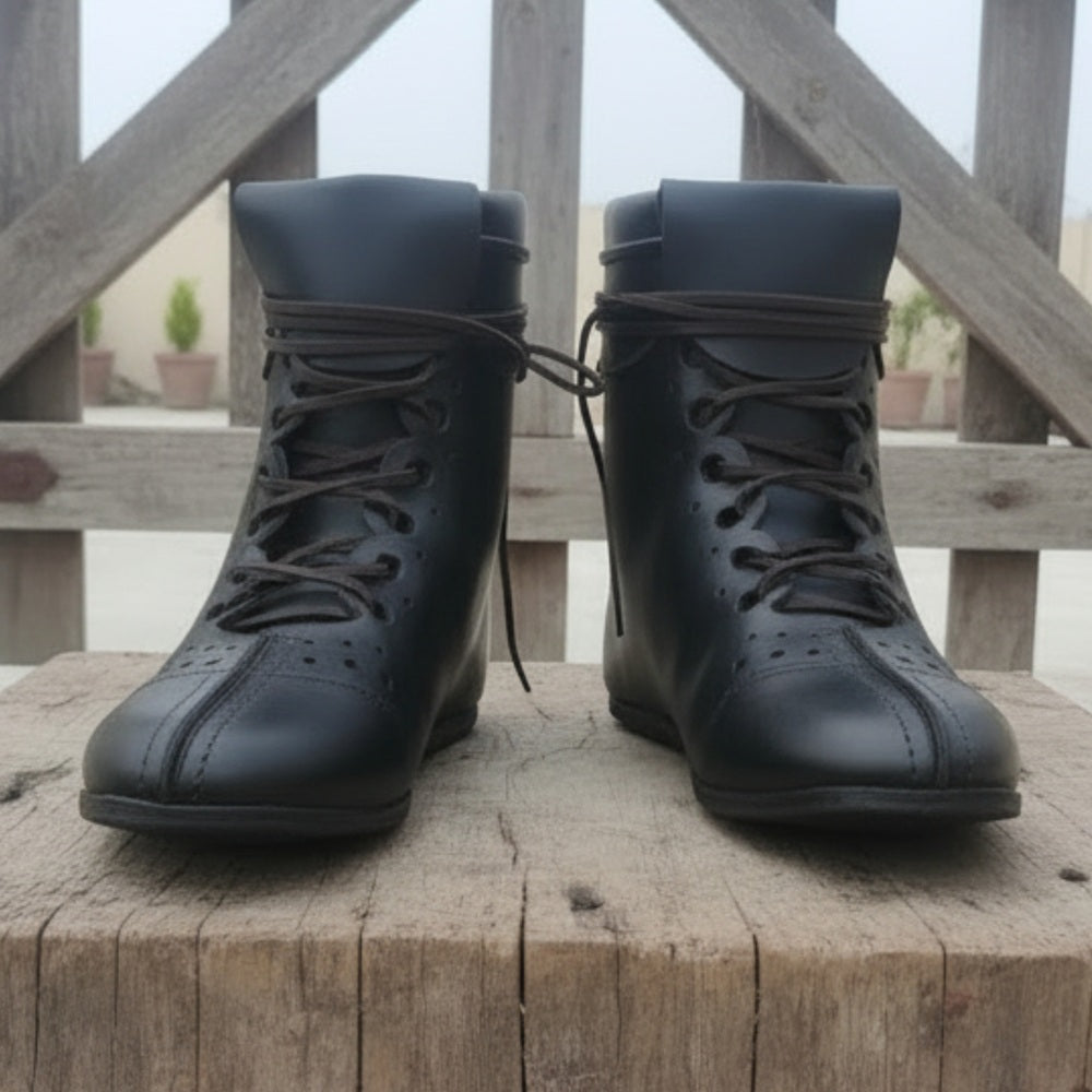 Roman Leather Boots – Vindolanda Style Historical Shoes for Reenactment, Renfaire & LARP