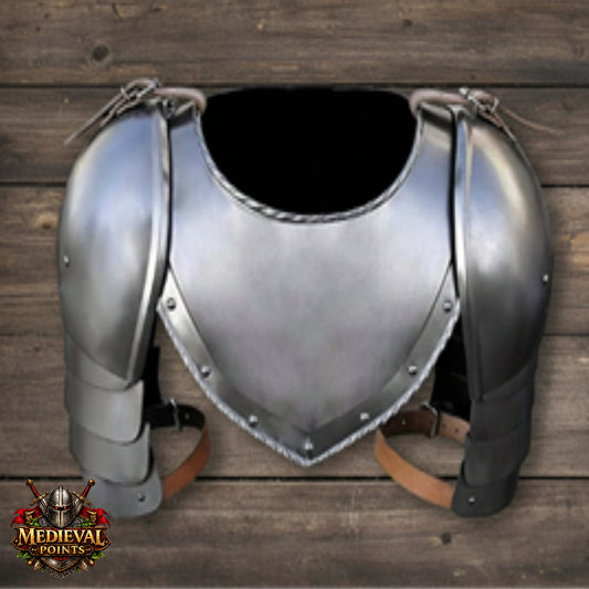 Medieval Steel Shoulder Armor Pauldrons Knight LARP Costume Spaulders Set