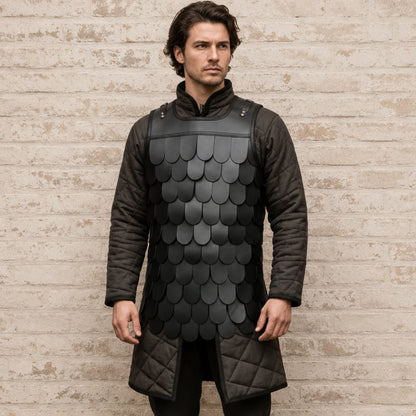 Medieval Leather Scale Armor Costume for LARP, Cosplay & Reenactment