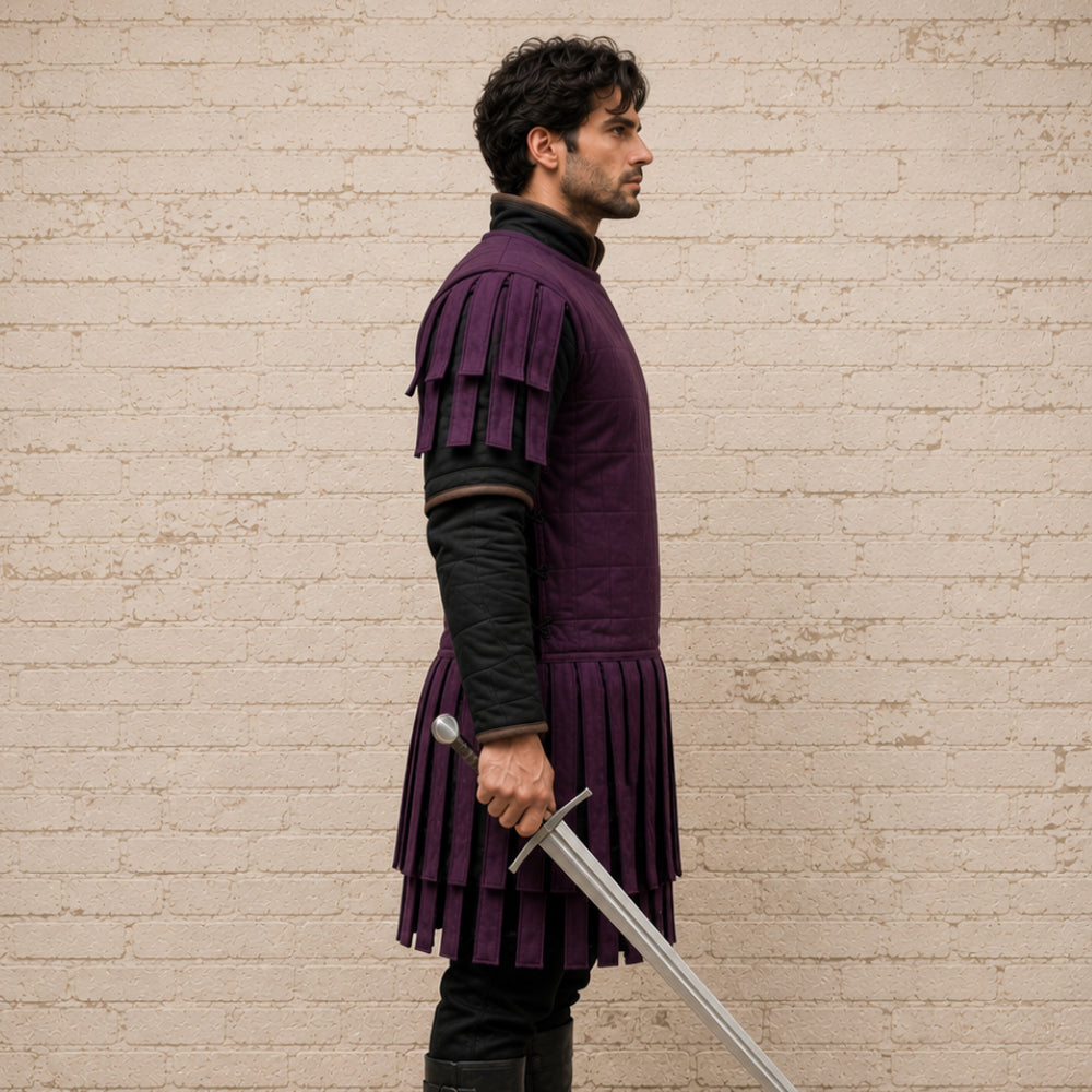 Roman Purple Subarmalis | Padded Cotton Roman Armor | Renaissance Faire & LARP Costume