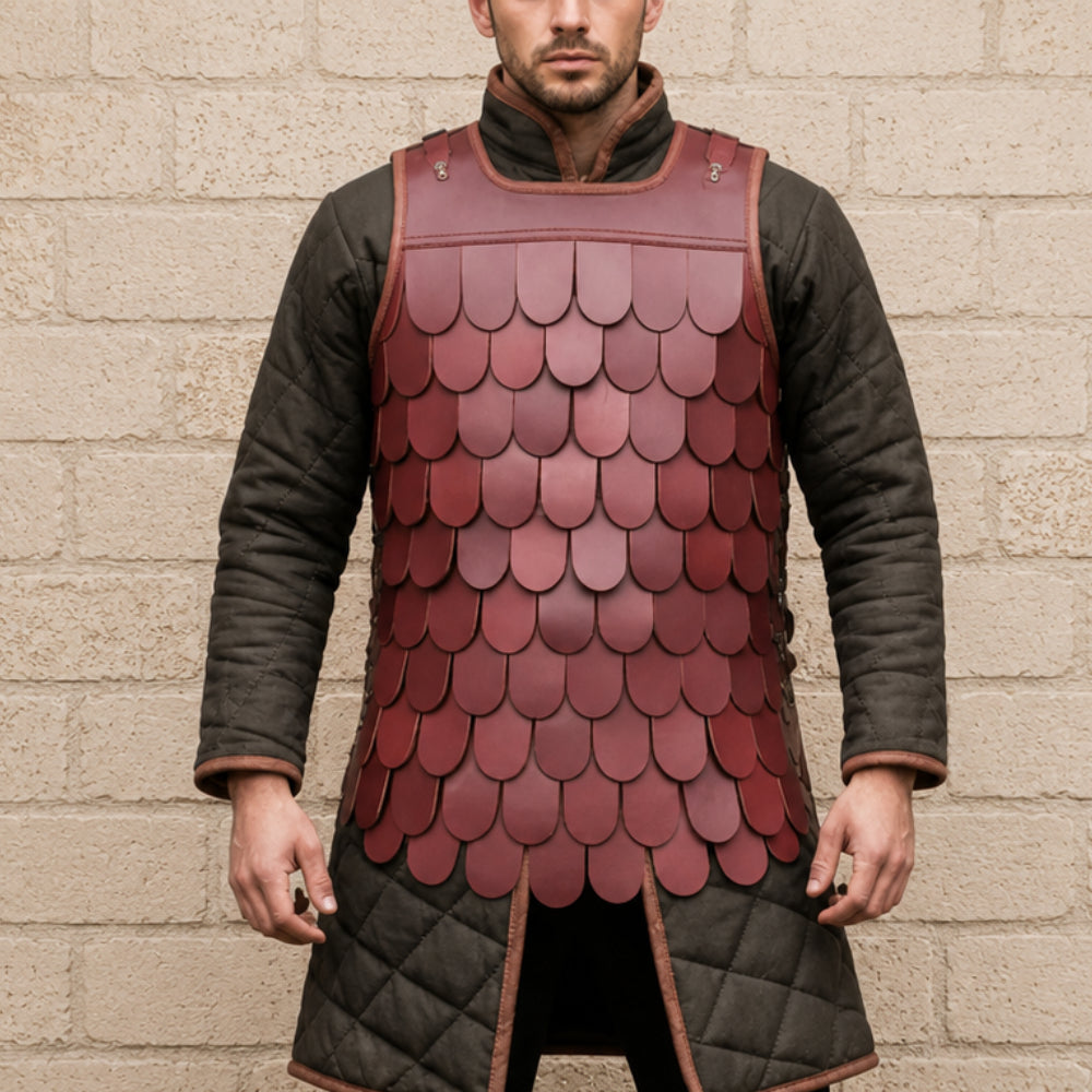 Medieval Leather Scale Armor Costume for LARP, Cosplay & Reenactment