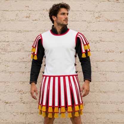 Roman Subarmalis Armor | White Padded Roman Costume for Ren Faire, LARP & Halloween Cosplay
