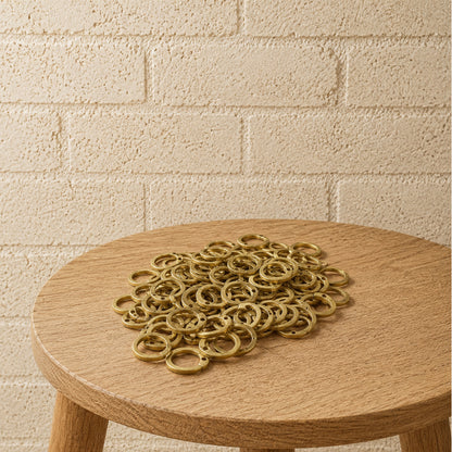 Brass Loose Riveted Rings with Round Rivets for Chainmail Repair – Natural Finish