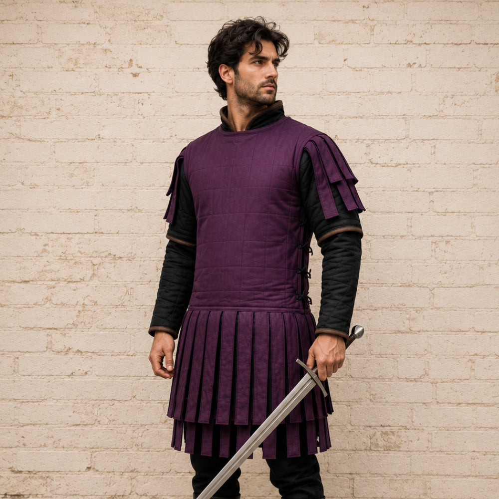 Roman Purple Subarmalis | Padded Cotton Roman Armor | Renaissance Faire & LARP Costume