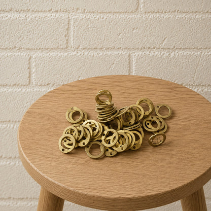 Brass Loose Riveted Rings with Round Rivets for Chainmail Repair – Natural Finish