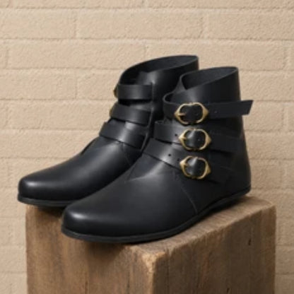 Handcrafted Roman Leather Boots – Medieval Reenactment, LARP, Cosplay & Renaissance Fair Footwear