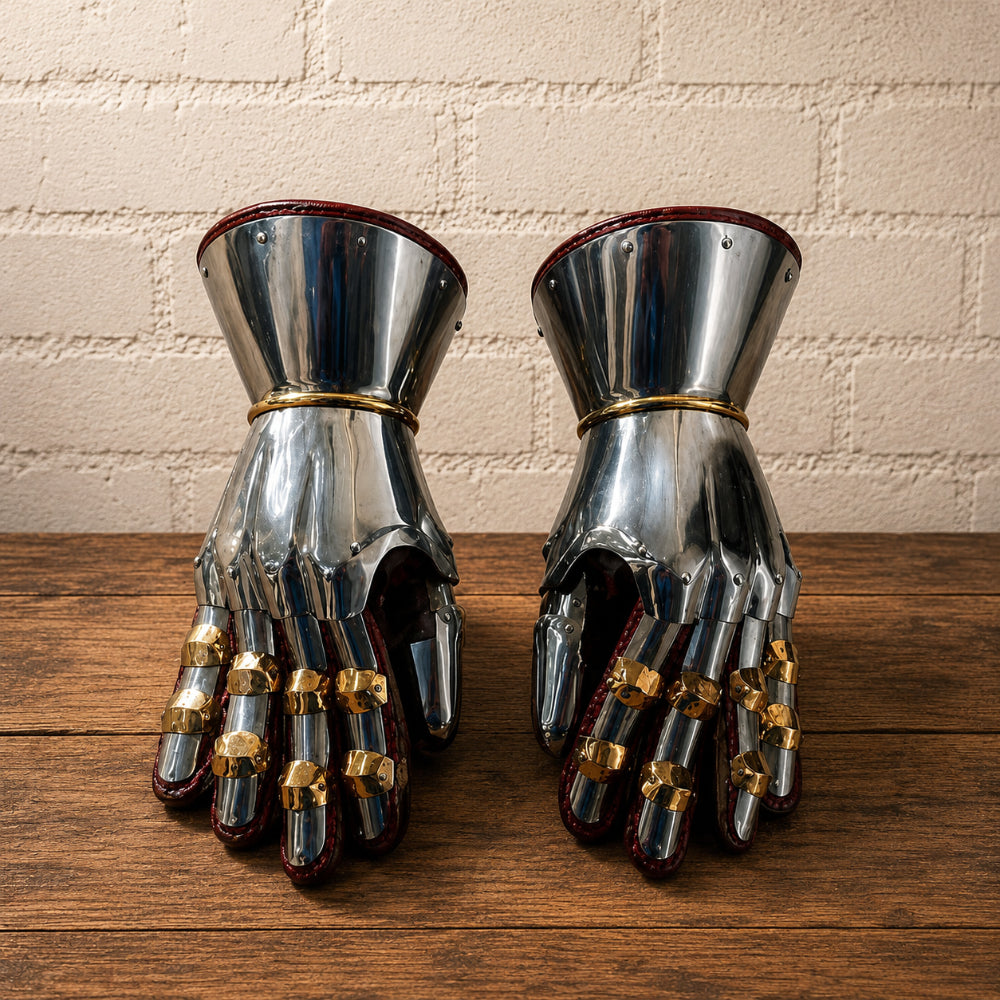 Functional Milanese Gauntlets – 16 Gauge Steel Mitten Armor for SCA, LARP & HMB