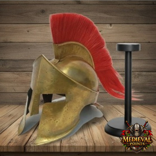 Brass Antic Spartan Warrior Helmet: 300 Movie Replica,