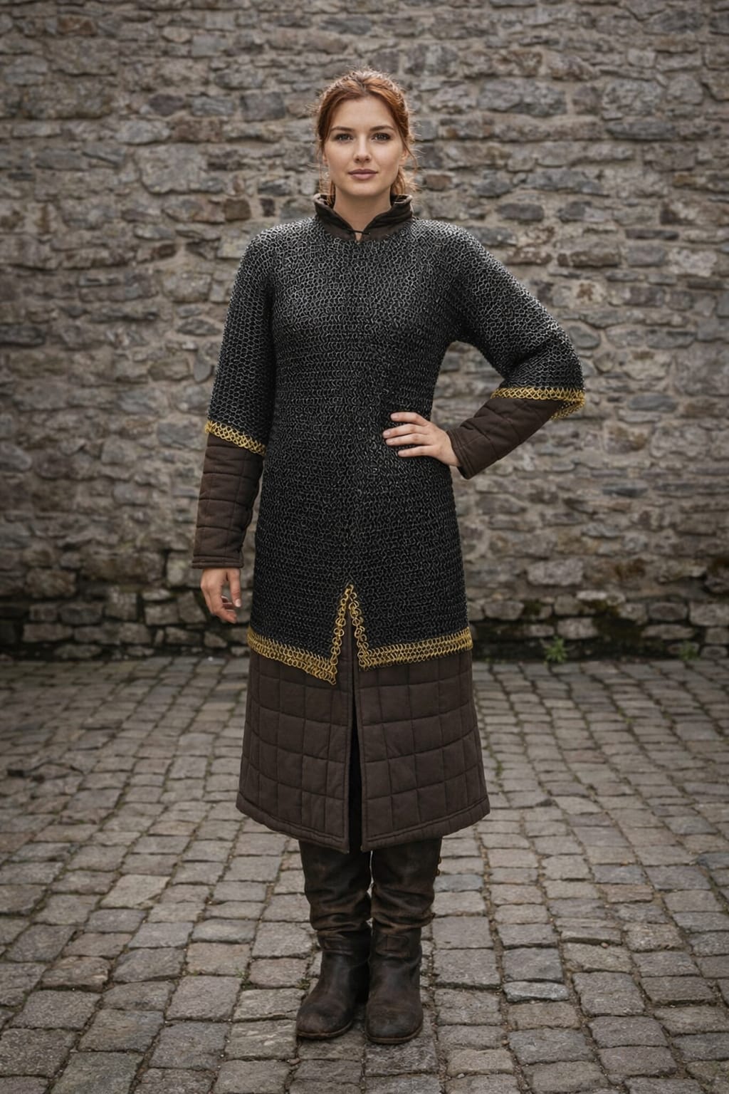 Chainmail Shirt – 8MM Flat Riveted Rings with Washers and Brass Rows