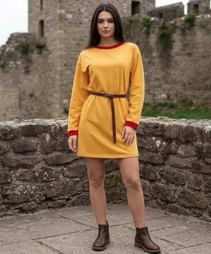 Medieval Tunic – Yellow with Red Accents