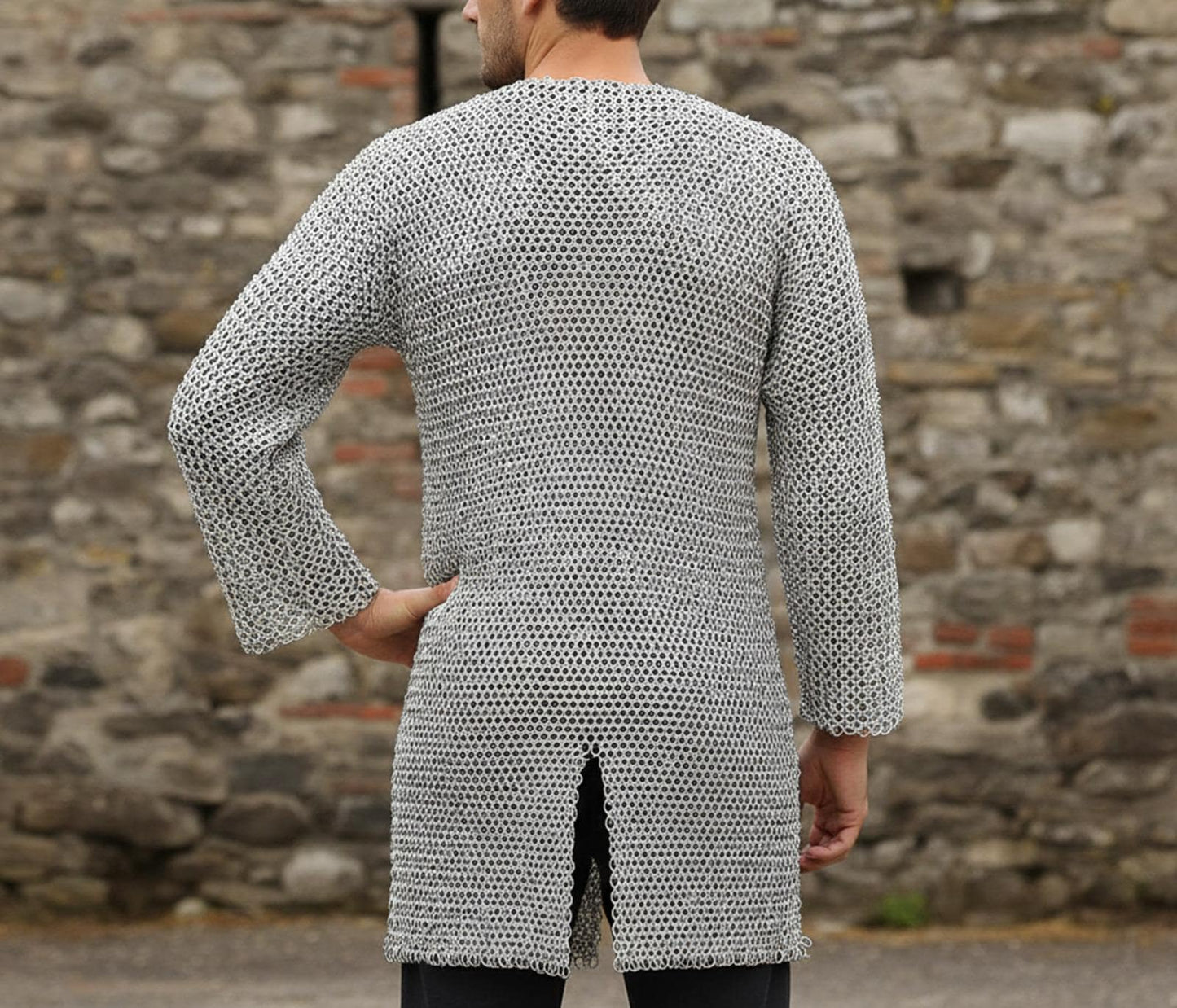Aluminum Chainmail Shirt – 9mm Round Riveted Rings with Washers