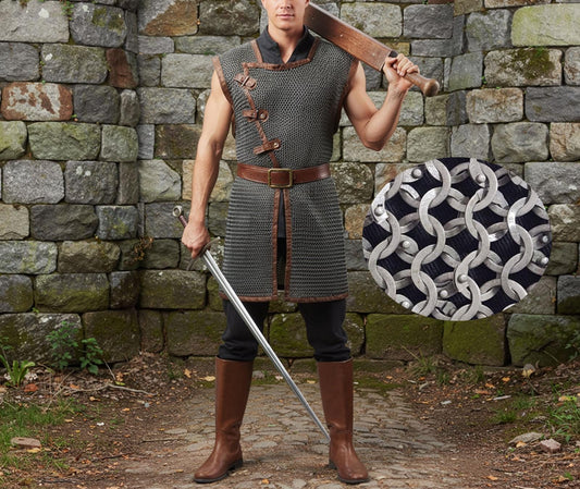 Sleeveless Chainmail Shirt – 9mm Flat Riveted Rings with Washers