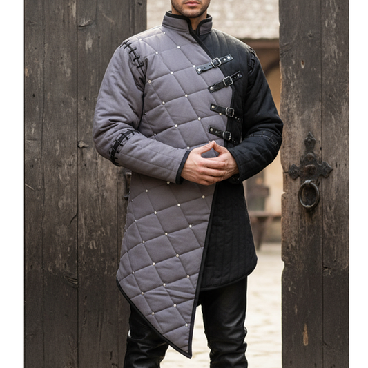 Witcher Grey and black Gambeson : Ren faire Costume