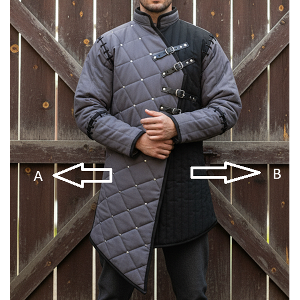 Witcher Grey and black Gambeson : Ren faire Costume